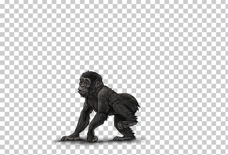 Gorilla Dog Mammal Figurine Canidae PNG, Clipart, Animals, Ape, Black, Black And White, Black Gorilla Free PNG Download