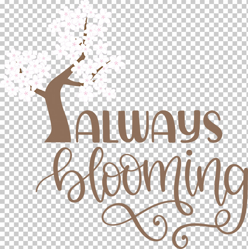 Always Blooming Spring Blooming PNG, Clipart, Blooming, Calligraphy, Geometry, Line, Logo Free PNG Download