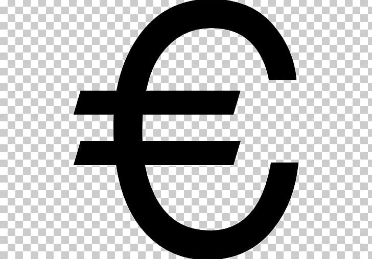 Euro Sign Currency Symbol Computer Icons PNG, Clipart, Area, Black And White, Brand, Character, Circle Free PNG Download