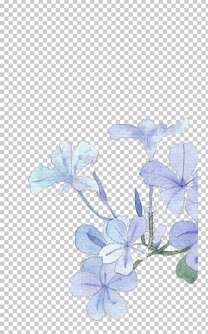 Blue Watercolor Painting Flower PNG, Clipart, Blue, Branch, Color, Download, Drawing Free PNG Download