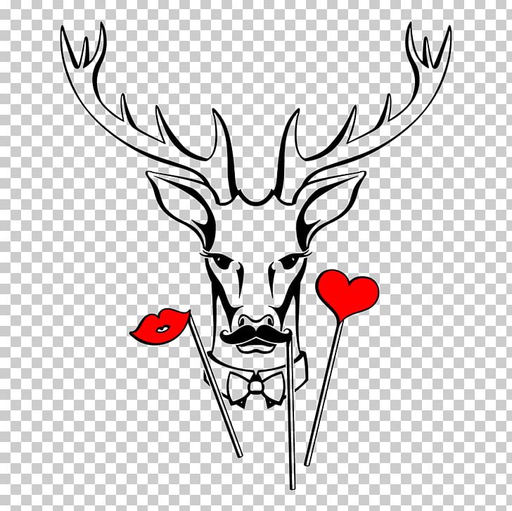 Reindeer Photography Line Art Antler PNG, Clipart, Antler, Artwork, Black And White, Canon Logo, Cartoon Free PNG Download