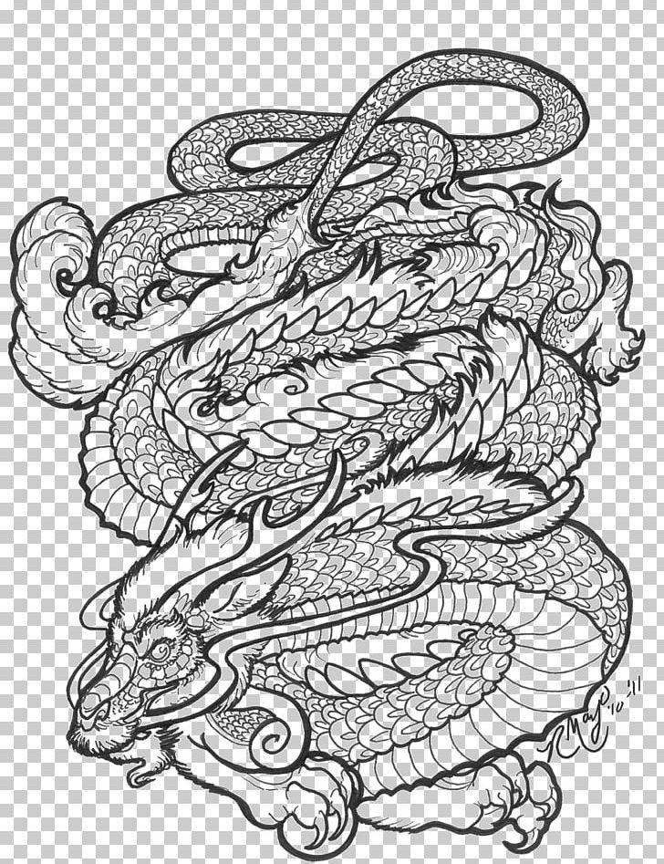 Creative Haven Chinese Designs Coloring Book Line Art Dragon PNG, Clipart, Adult, Area, Art, Artwork, Black And White Free PNG Download