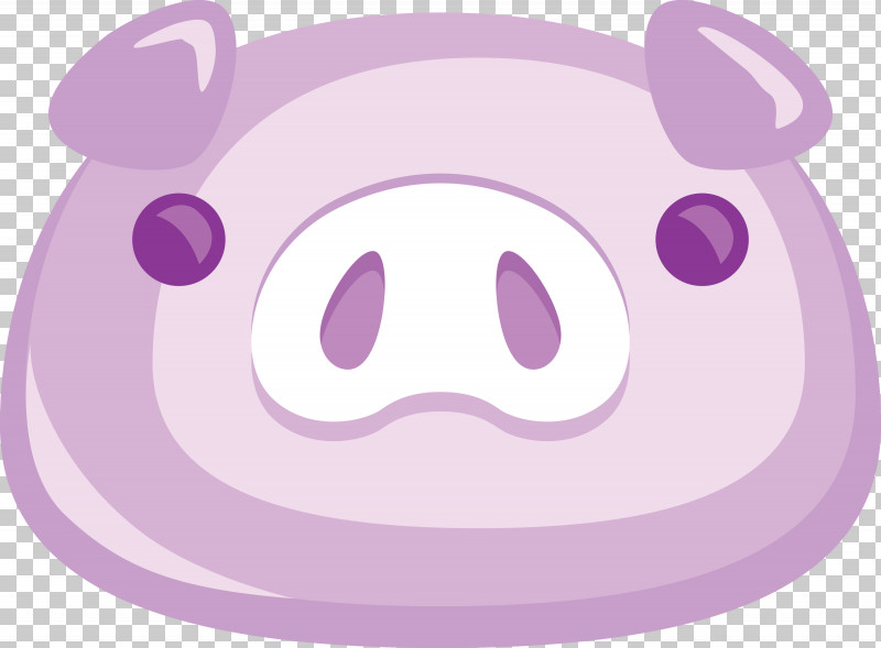 Pink Cartoon Purple Nose Violet PNG, Clipart, Animation, Cartoon, Circle, Head, Livestock Free PNG Download