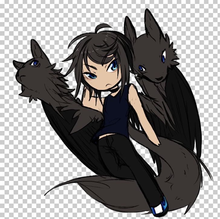 Cat Dog Black Hair Legendary Creature Canidae PNG, Clipart, Animals, Anime, Black, Black Hair, Black M Free PNG Download