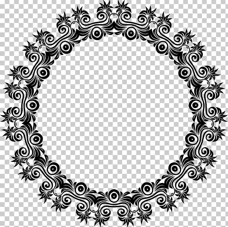 Motif Frames Flower Decorative Arts PNG, Clipart, Acanthus, Black And White, Body Jewelry, Circle, Computer Icons Free PNG Download