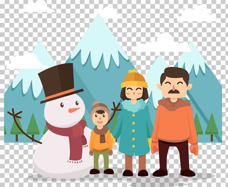 Winter Snowman PNG, Clipart, Cartoon, Euclidean Vector, Family, Family Fun, Family Tree Free PNG Download