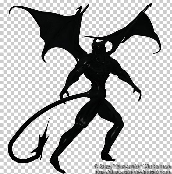 Demon Silhouette PNG, Clipart, Angel, Black And White, Clip Art, Demon, Devil Free PNG Download