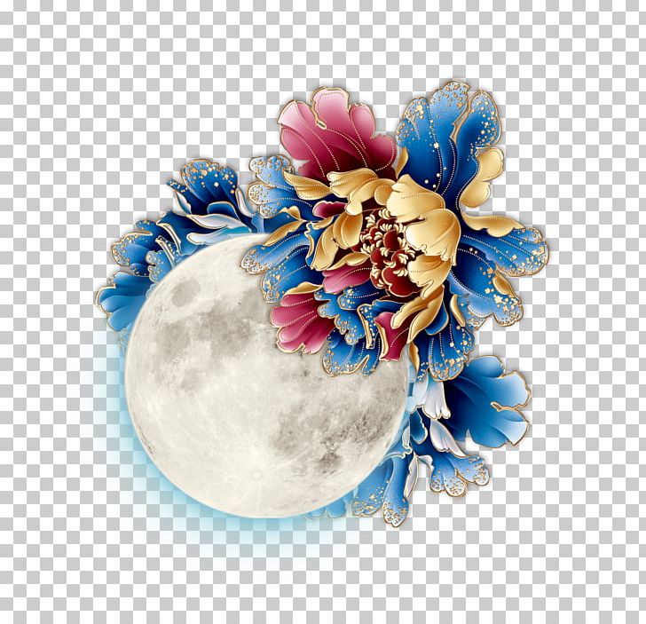 Mid-Autumn Festival Blue Flower PNG, Clipart, Banner, Banner Decoration, Blue, Blue Moon, Crescent Moon Free PNG Download