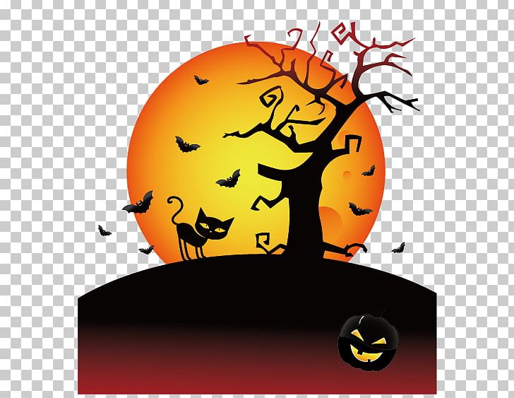 Halloween Elements PNG, Clipart, Art, Black Cat, Cartoon, Clip Art, Computer Wallpaper Free PNG Download