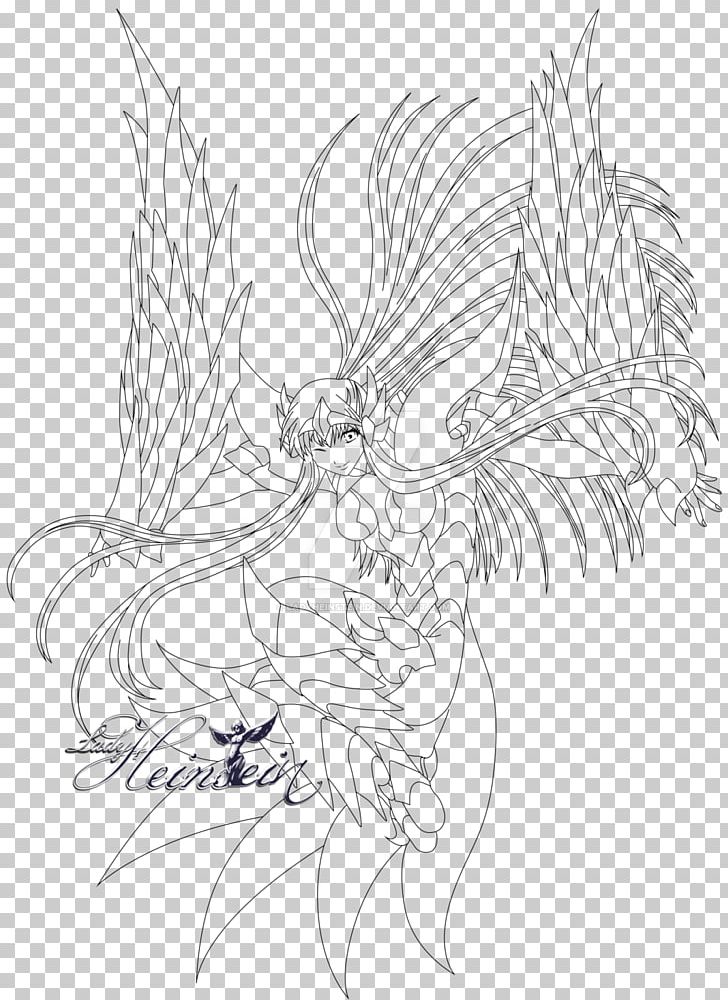 Fairy Line Art Inker Cartoon Sketch PNG, Clipart, Anime, Artwork, Black And White, Cartoon, Costume Design Free PNG Download