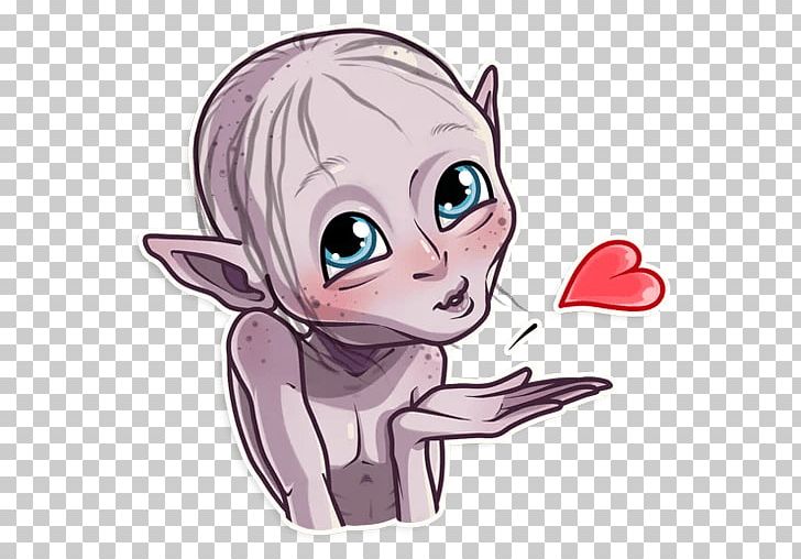 Gollum Sticker Telegram The Lord Of The Rings Messaging Apps PNG, Clipart, Cartoon, Child, Eye, Face, Fictional Character Free PNG Download