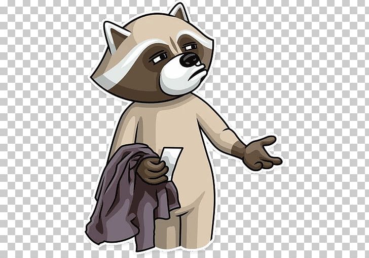 Raccoon Sticker Telegram Crime Fiction PNG, Clipart, Animals, Bear, Carnivoran, Cartoon, Cat Free PNG Download