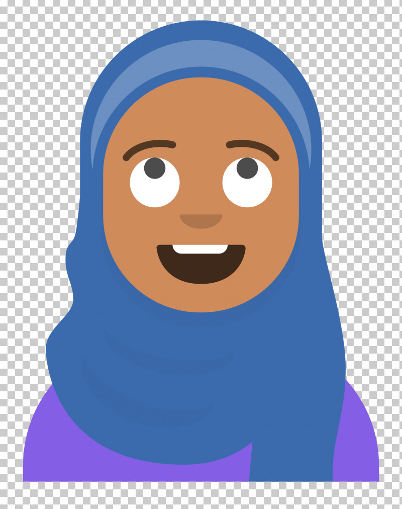 Hijab Avatar PNG, Clipart, Electric Blue M, Face, Facial Hair, Forehead, Happiness Free PNG Download