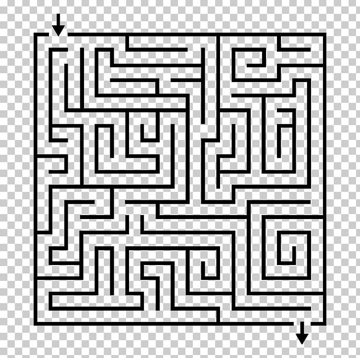 Hedge Maze Labyrinth Puzzle PNG, Clipart, Angle, Area, Black And White, Coloring Book, Drawing Free PNG Download