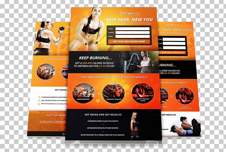 Landing Page Orangetheory Fitness Graphic Design Unbounce PNG, Clipart, Advertising, Brand, Brochure, Design Studio, Display Advertising Free PNG Download