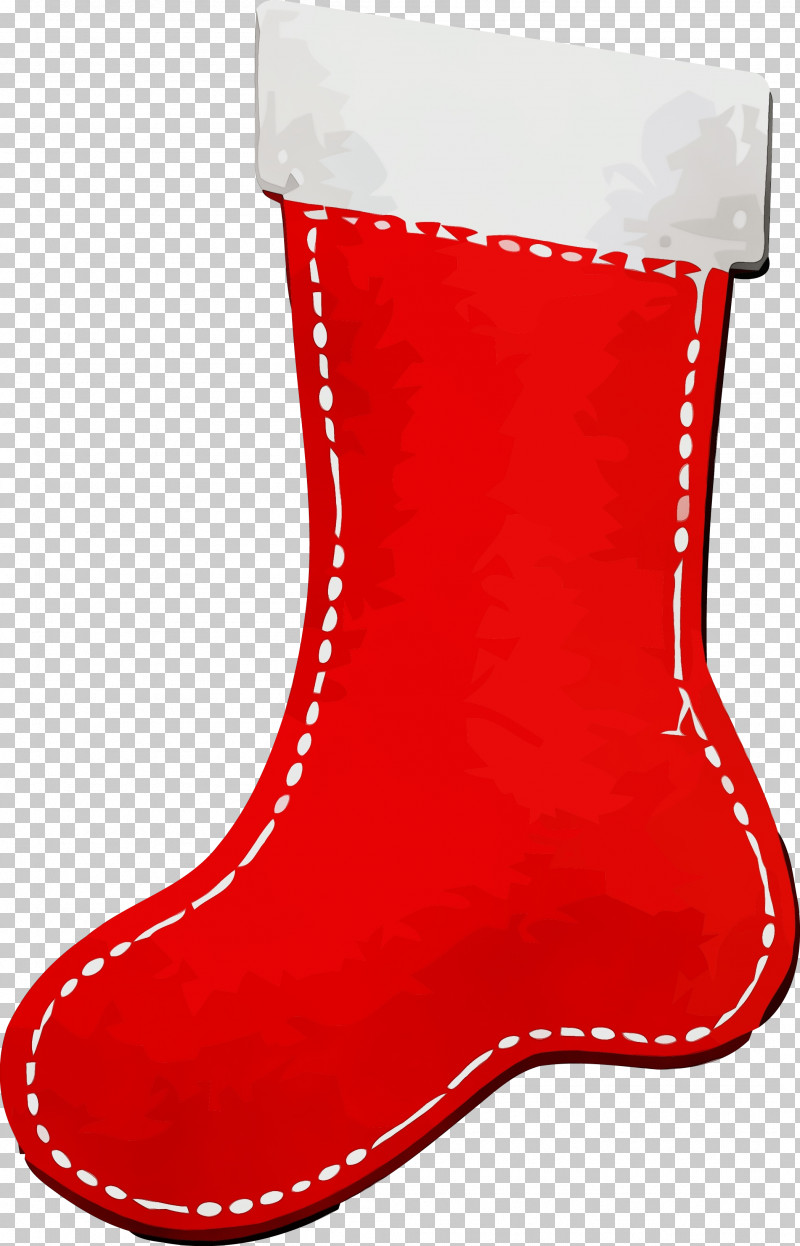 Christmas Stocking PNG, Clipart, Carmine, Christmas Ornament, Christmas Stocking, Costume Accessory, Footwear Free PNG Download
