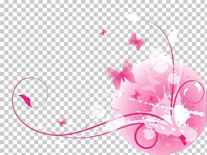 Butterfly Pink PNG, Clipart, Butterfly Vector, Computer Wallpaper, Encapsulated Postscript, Euclidean Vector, Flower Free PNG Download
