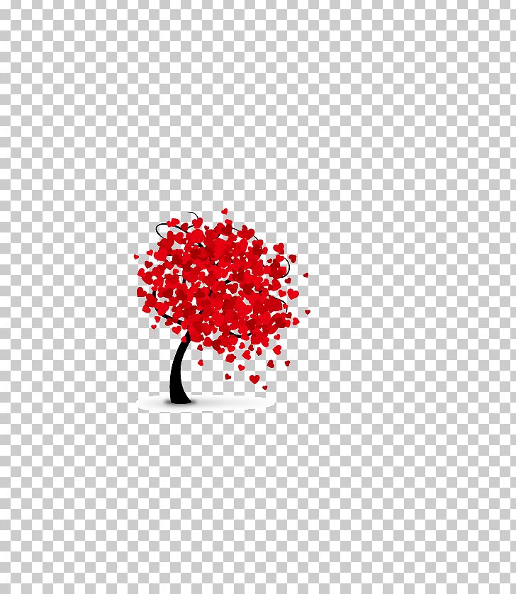 Red Heart-shaped Love Beautiful Tree Material PNG, Clipart, Beautiful, Beauty Salon, Boyfriend, Computer Wallpaper, Decorative Patterns Free PNG Download