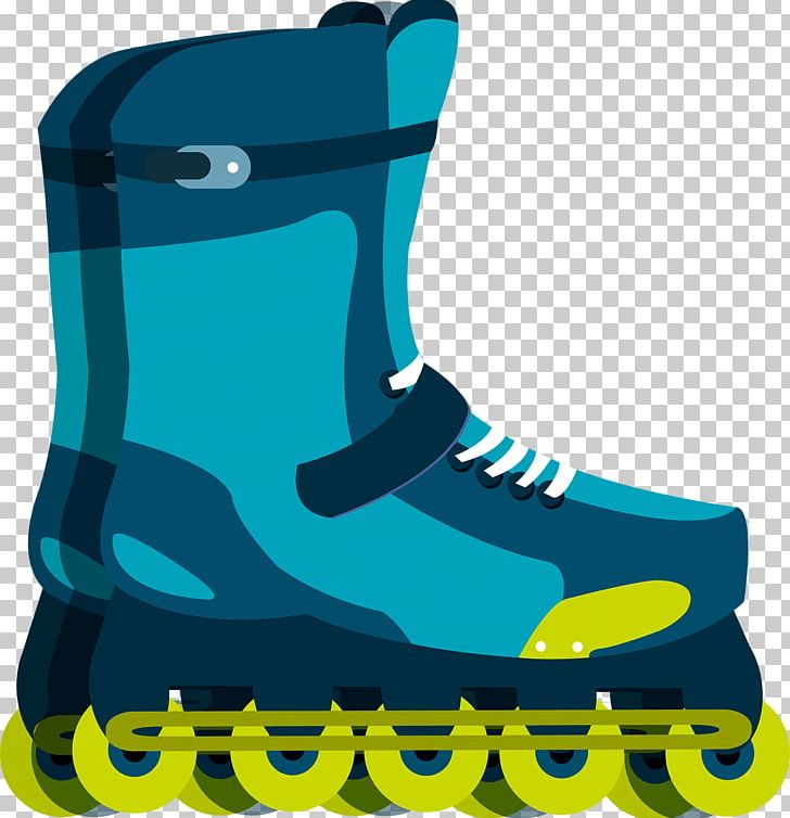 Stock Illustration Roller Skates Stock Photography Illustration PNG, Clipart, Aqua, Boot, Education, Electric Blue, Euclidean Vector Free PNG Download