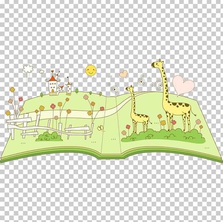 Northern Giraffe Cartoon Illustration PNG, Clipart, Animal, Animal Print, Animals, Area, Background Green Free PNG Download
