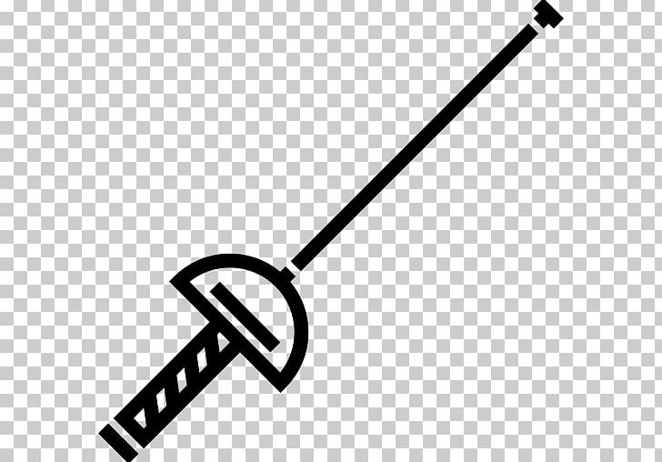 Fencing Foil Sword PNG, Clipart, Angle, Black, Black And White, Body Jewelry, Combat Sport Free PNG Download