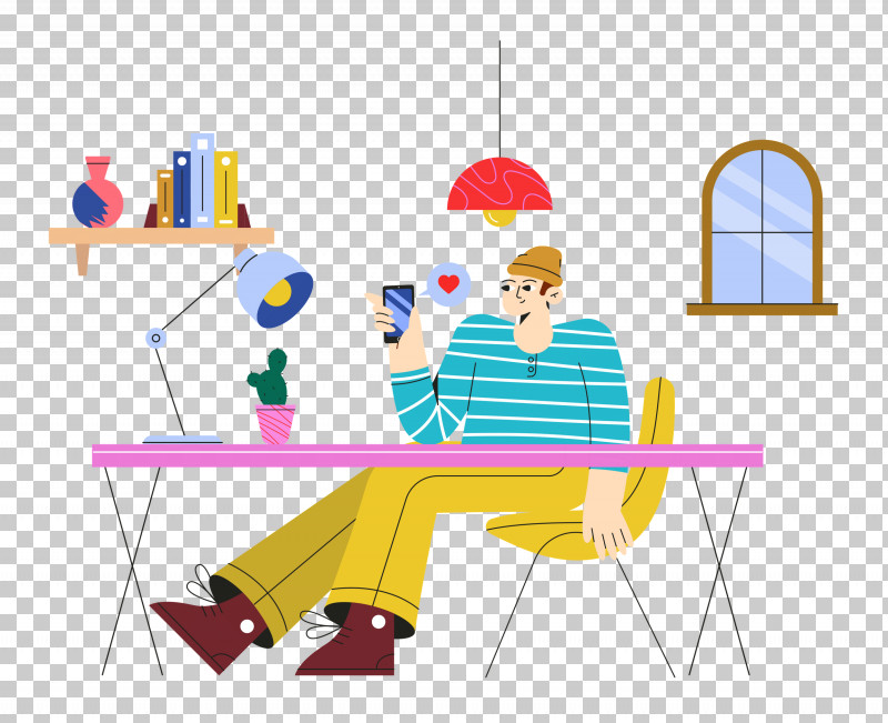 Work Home Working From Home PNG, Clipart, Behavior, Cartoon, Geometry, Home, Human Free PNG Download
