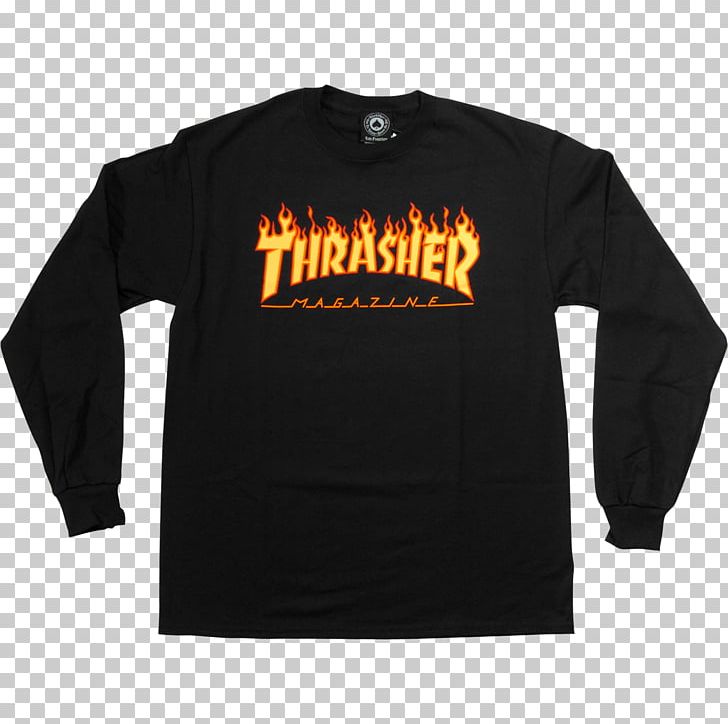 Long-sleeved T-shirt Hoodie Thrasher Presents Skate And Destroy PNG, Clipart, Active Shirt, Black, Bluza, Brand, Clothing Free PNG Download