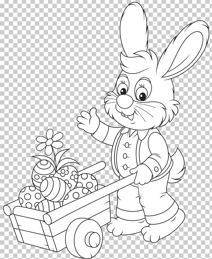 Easter Bunny Easter Egg PNG, Clipart, Art, Black And White, Coloring Book, Domestic Rabbit, Drawing Free PNG Download