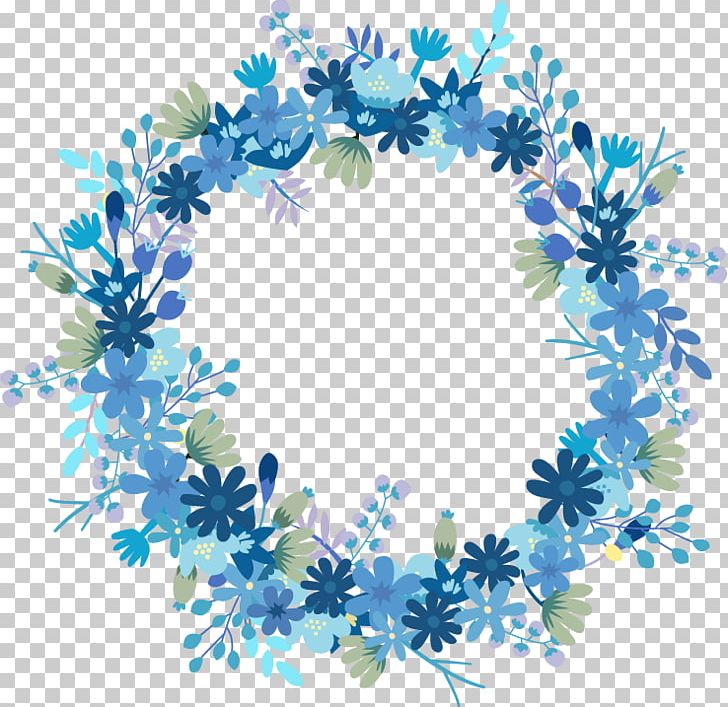 Paper Wreath Flower Blue Gift PNG, Clipart, Art, Baby Shower, Blue, Bridegroom, Christmas Free PNG Download
