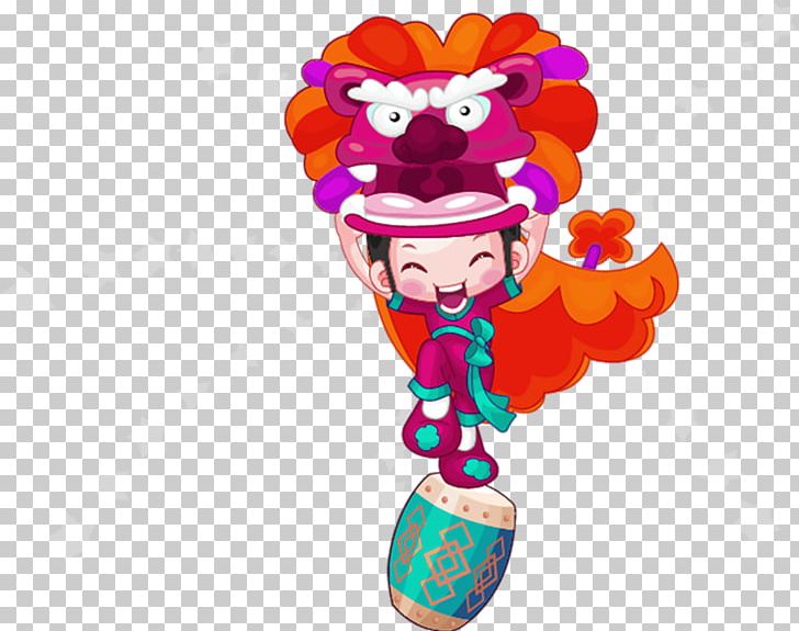 Lion Dance Cartoon Chinese New Year Illustration PNG, Clipart, Art, Cartoon, China, Chinese New Year, Creative Free PNG Download