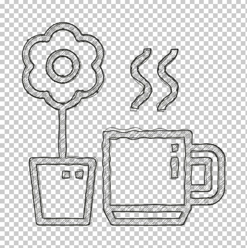 Office Stationery Icon Coffee Cup Icon Flower Icon PNG, Clipart, Coffee Cup Icon, Flower Icon, Line Art, Office Stationery Icon Free PNG Download