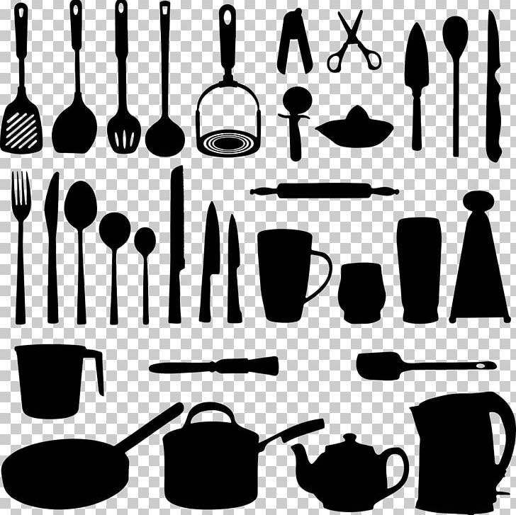 Kitchen Utensil PNG, Clipart, Black And White, Cooking, Cooking Ranges, Countertop, Cutlery Free PNG Download