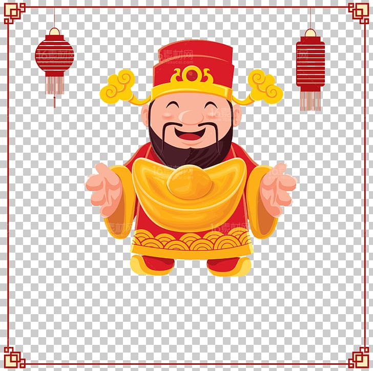 China Chinese New Year Caishen Red Envelope PNG, Clipart, Antithetical Couplet, Art, Cartoon, Chinese, Chinese Gods And Immortals Free PNG Download