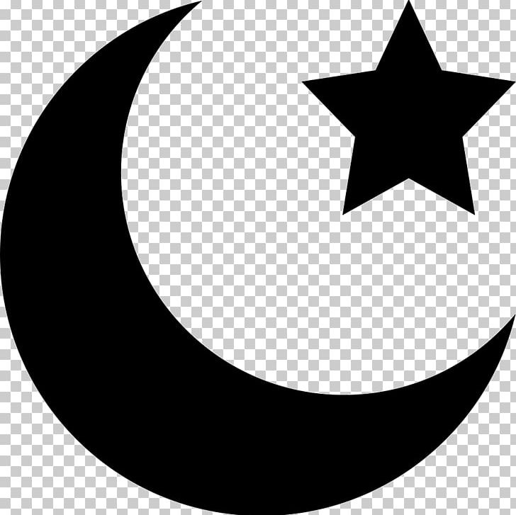 Moon Star And Crescent Lunar Phase PNG, Clipart, Black, Black And White, Circle, Computer Icons, Crescent Free PNG Download