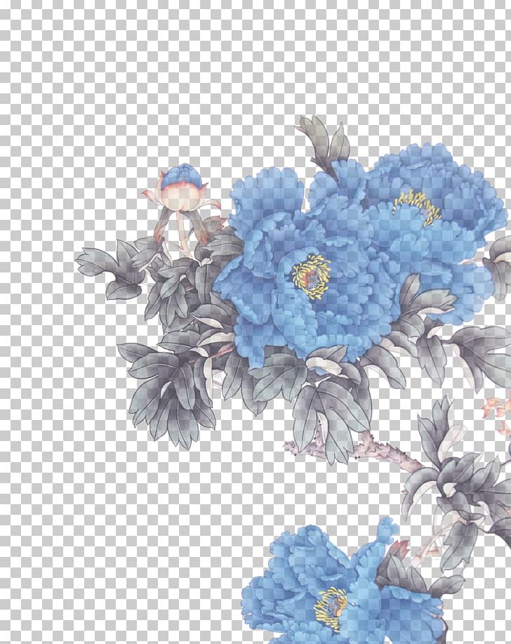 Chinese Painting Art Poster Ink Wash Painting PNG, Clipart, Artificial Flower, Blue, Brush, Chinese Art, Cut Flowers Free PNG Download