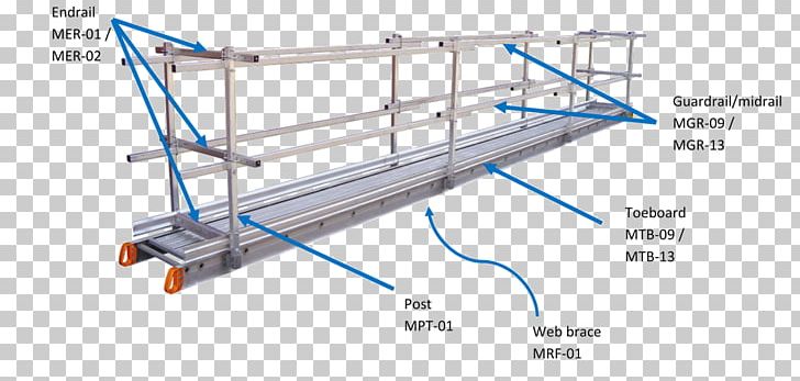 Guard Rail Toe Board Steel Scaffolding Ladder PNG, Clipart, Angle, Automotive Exterior, Engineering, Fall Arrest, Falling Free PNG Download