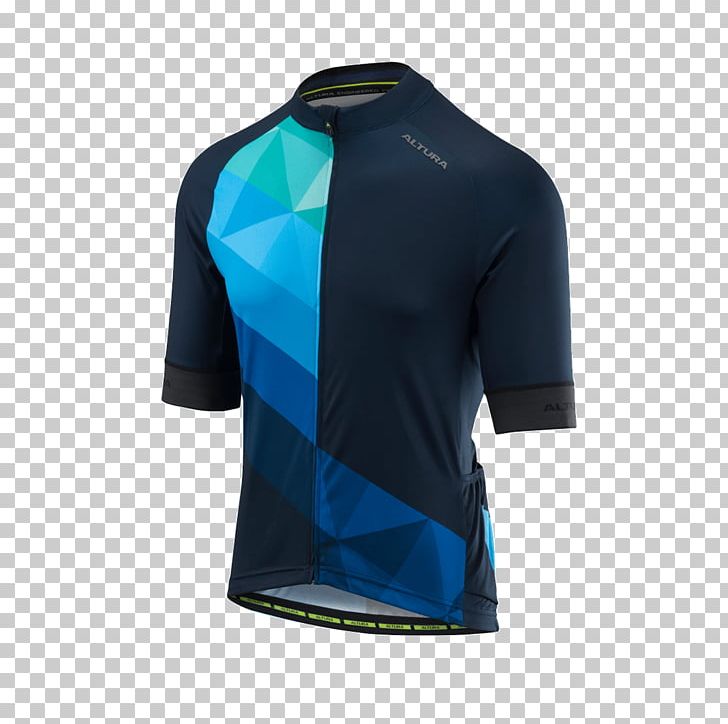 T-shirt Cycling Jersey Sleeve PNG, Clipart, Active Shirt, Blue Black, Breathability, Clothing, Cycling Free PNG Download