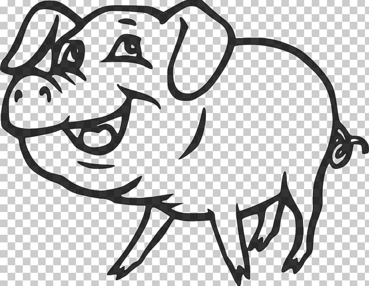 Pig Line Art Drawing PNG, Clipart, Animals, Art, Artwork, Black, Carnivoran Free PNG Download
