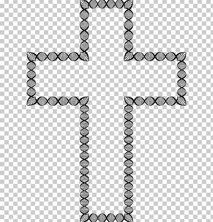Christian Cross Cross And Flame Nucleic Acid Double Helix Crucifix PNG, Clipart, Black And White, Body Jewelry, Catholic Cross, Chain, Christian Cross Free PNG Download
