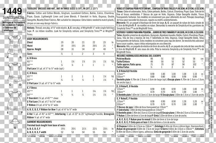 Toddler Dress Simplicity Pattern Clothing Sizes Child PNG, Clipart, Adult, Area, Bustwaisthip Measurements, Chart, Chart Pattern Free PNG Download