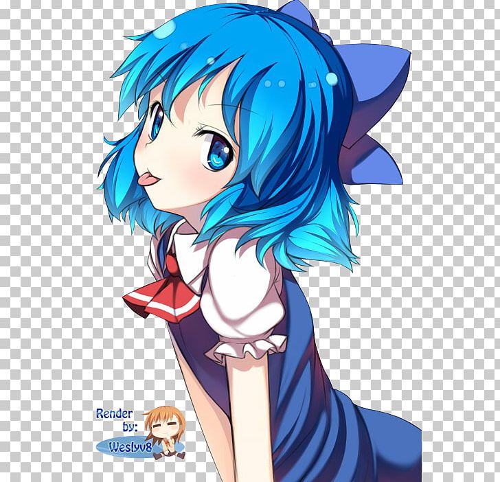 Anime Cirno Manga Art PNG, Clipart, Anime Music Video, Arm, Art, Black Hair, Blue Free PNG Download