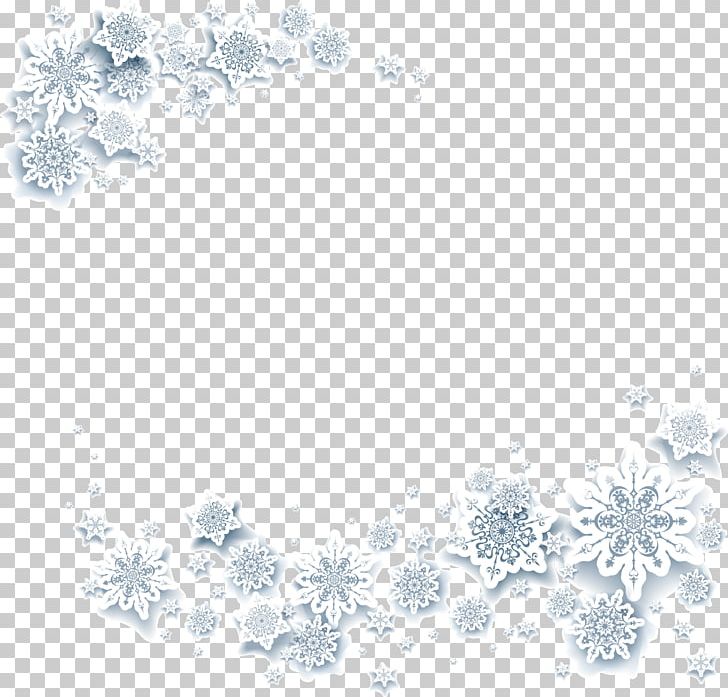 Snowflake Crystal White PNG, Clipart, Area, Black White, Blue, Border, Border Texture Free PNG Download