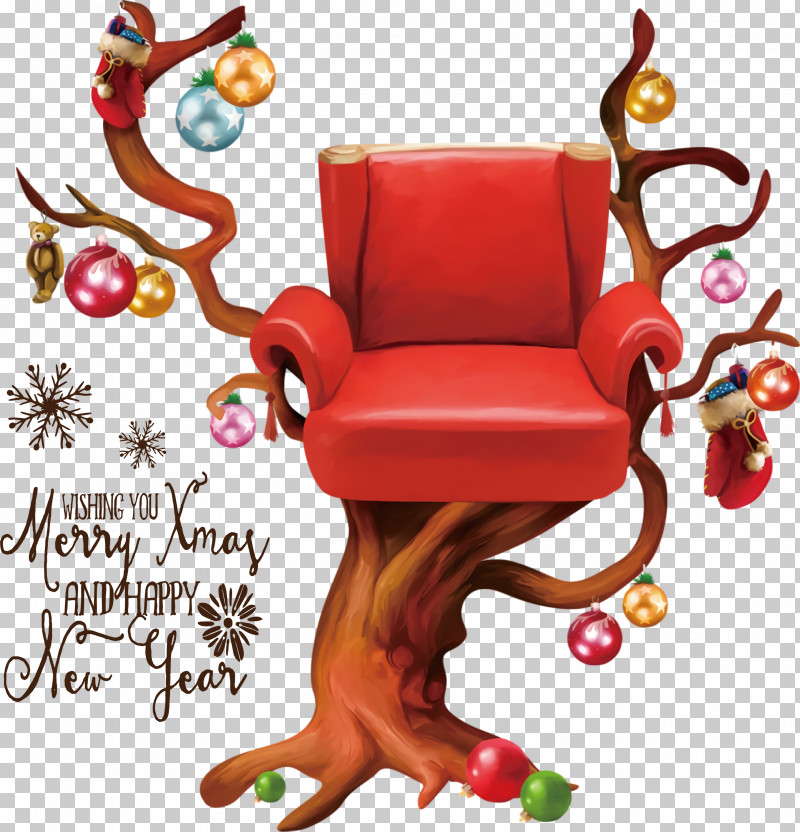 Merry Christmas Happy New Year PNG, Clipart, Armchair, Cartoon, Chair, Christmas Day, Club Chair Free PNG Download
