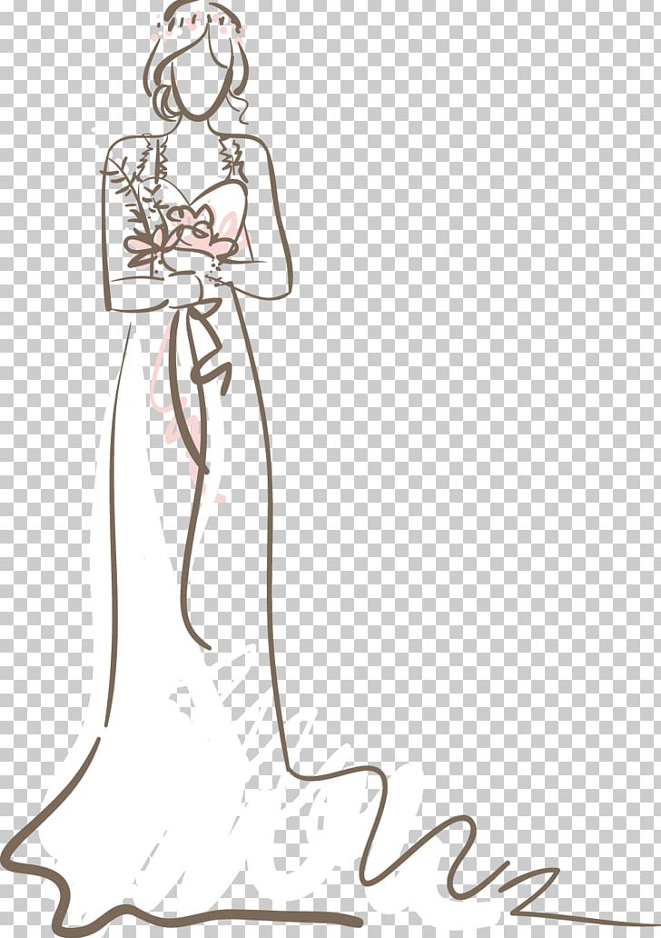 Bride Contemporary Western Wedding Dress PNG, Clipart, Arm, Clothing, Fashion Design, Fashion Illustration, Fictional Character Free PNG Download