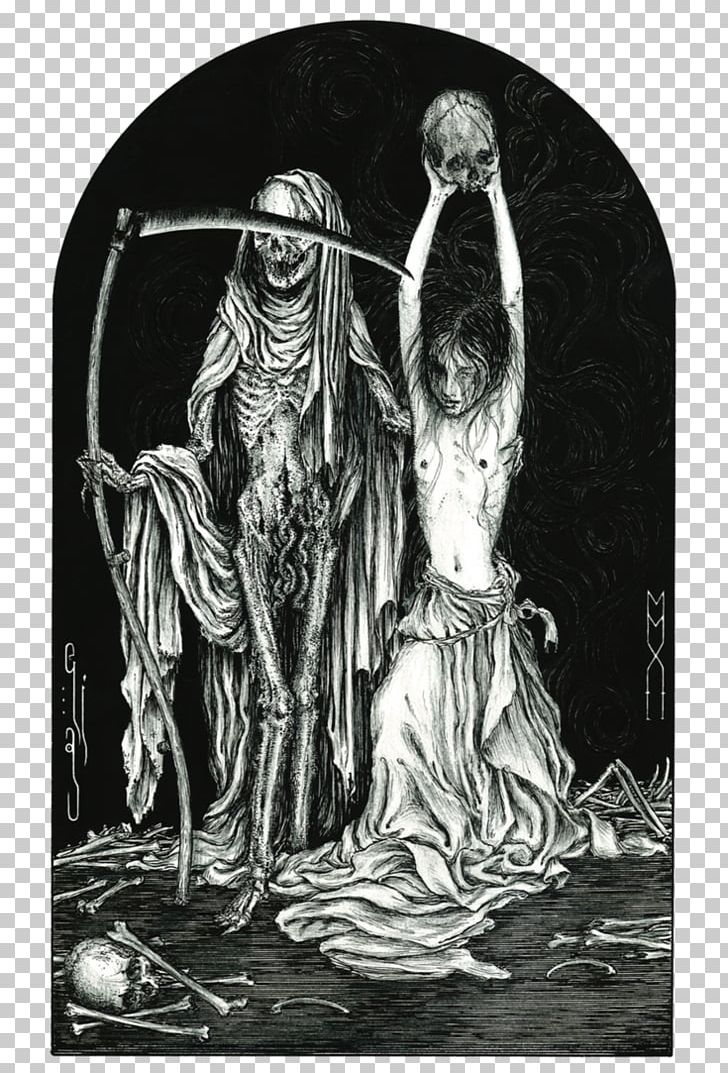 Death And The Maiden Drawing Art Macabre PNG, Clipart, Artist, Artwork, Black And White, Costume Design, Death Free PNG Download