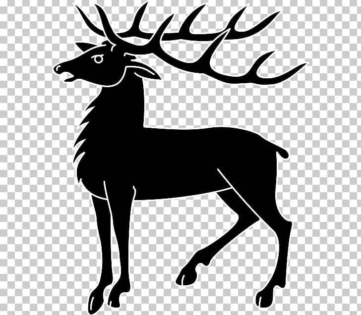 Red Deer Coat Of Arms PNG, Clipart, Animals, Antler, Artwork, Black And White, Coat Of Arms Free PNG Download
