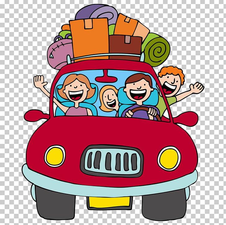 Vacation Road Trip Cartoon PNG, Clipart, Art, Car, Download, Driving, Family Free PNG Download