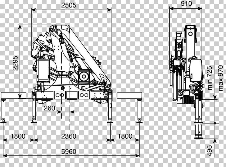 Mobile Crane Truck Drawing Machine PNG, Clipart, Angle, Artwork, Black And White, Crane, Diagram Free PNG Download