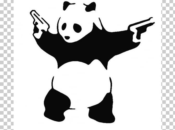 Giant Panda Wall Decal Sticker Art PNG, Clipart, Artwork, Banksy, Black, Black And White, Bumper Sticker Free PNG Download
