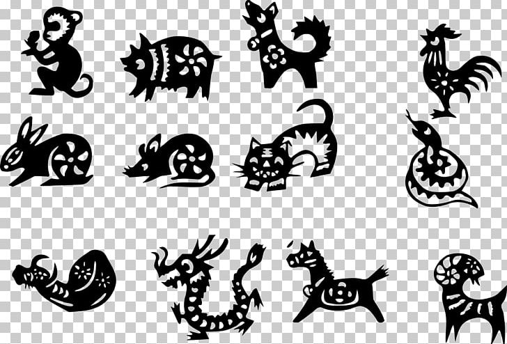 Chinese New Year Chinese Zodiac Chinese Characters Symbol Chinese Calendar PNG, Clipart, Black, Calendar, Carnivoran, Cartoon, Cat Like Mammal Free PNG Download